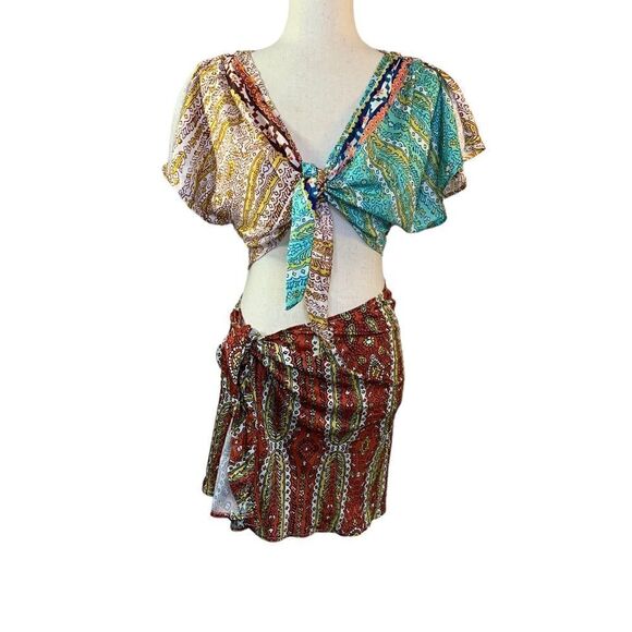 Anthropologie 2 Piece Wrap Cover Up Set | Size S - Picture 3 of 9